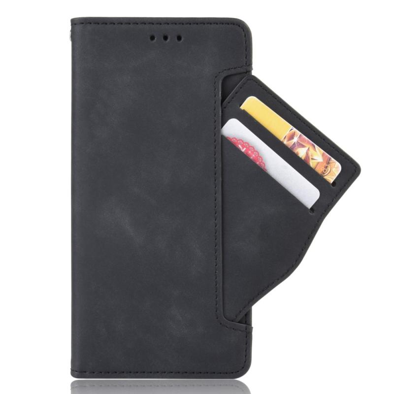Samsung Galaxy A22 5G Læder Cover med Kortholder - Sort