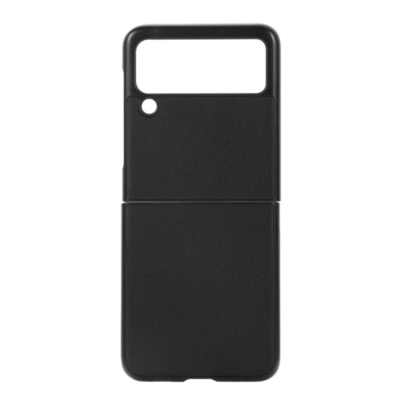 Samsung Galaxy Flip3 5G - Ægte Læder Hard Cover - Sort