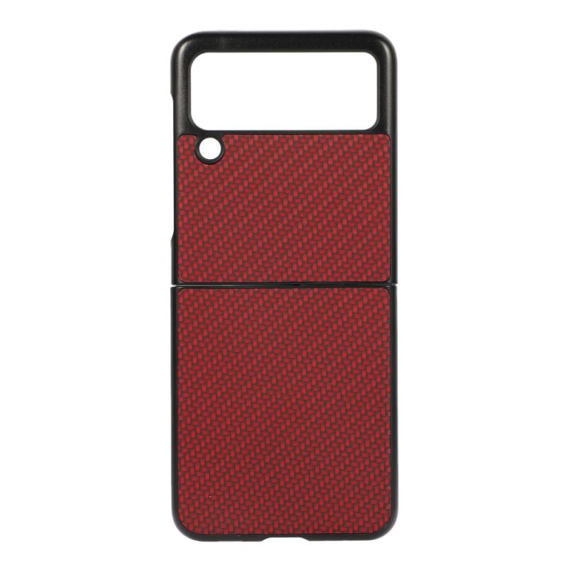 Samsung Galaxy Z Flip Slim Hybrid Cover - Rød Børstet Design
