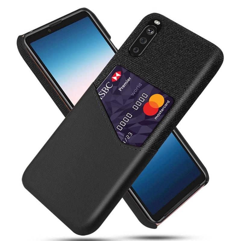 Sony Xperia 10 III 5G Læder Cover med Kortholder - Sort