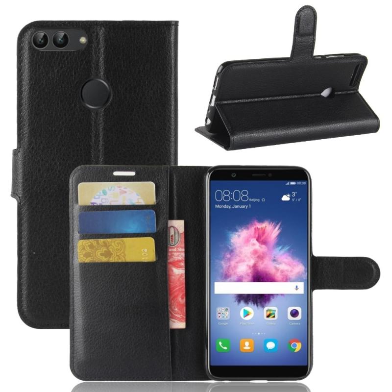 Huawei Smart Læder Cover Pung - Elegant Sort Beskyttelse