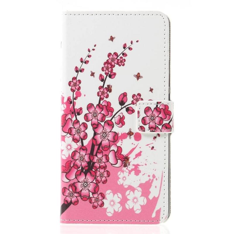 Huawei Mate 20 Lite Mønstret Pung Cover med Blomster