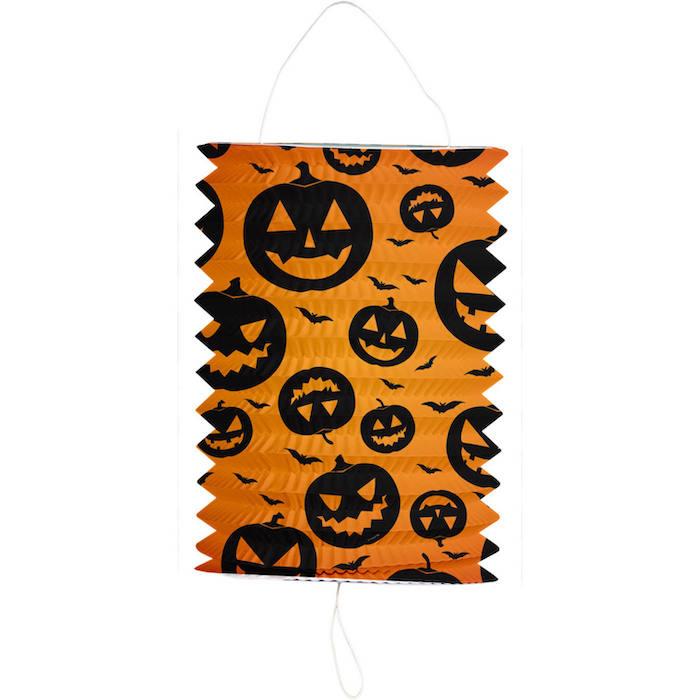 Græskar Lanterne Cylinder 16 x 22 cm til Halloween Fest