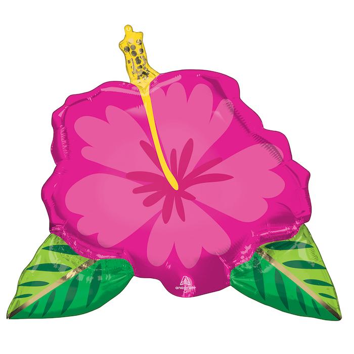 Hawaiiblomst Folieballon til Fest - 63x68 cm