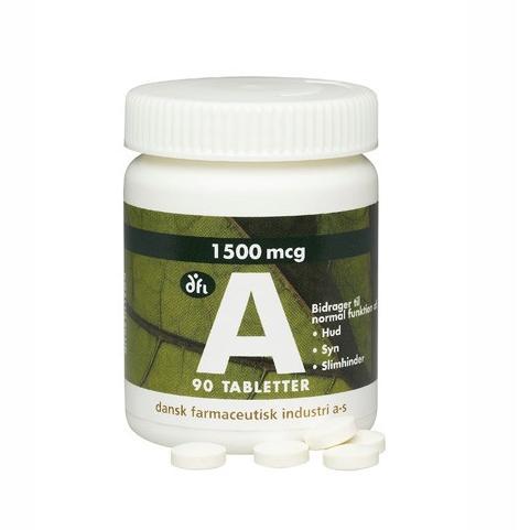 Dfi A Vitamin 1500 Mcg - 90 Tabl til Skønhed og Sundhed