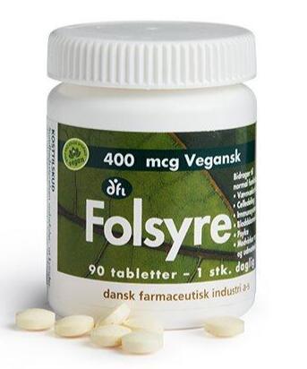 Dfi Folsyre 400mcg - 90 Tabletter til Kvinder