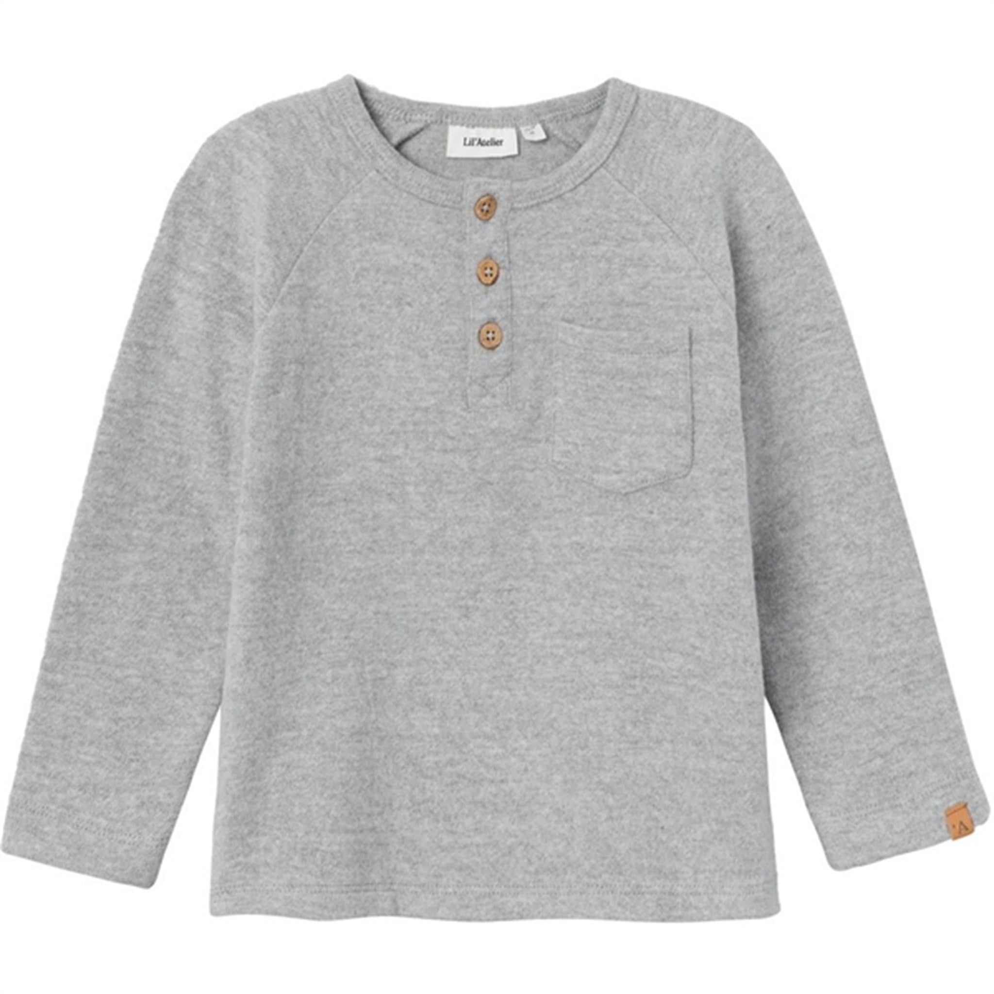 Grå Melange Thor Bluse fra Lil'atelier - Økologisk Kvalitet