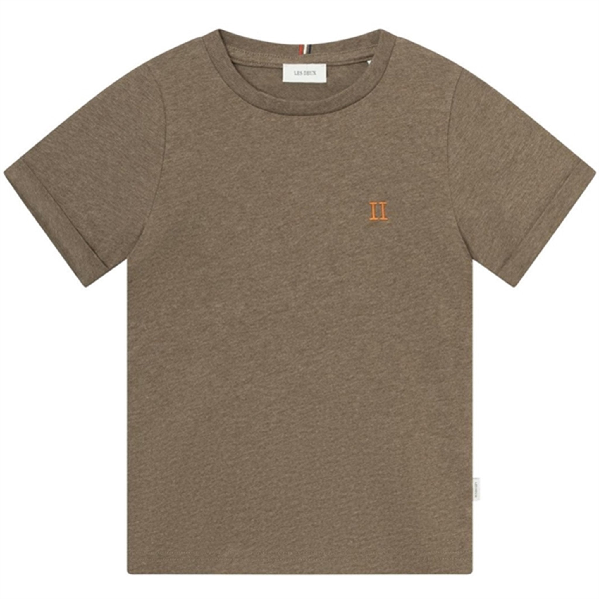 Walnut Melange Orange Nørregaard T-shirt fra Les Deux Kids